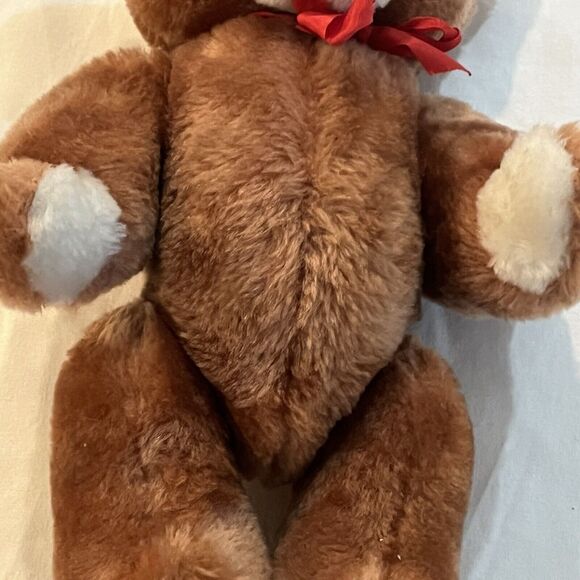 Vintage 1968 Dakin Brown Teddy Bear 12" Plush Jointed - Picture 3 of 11